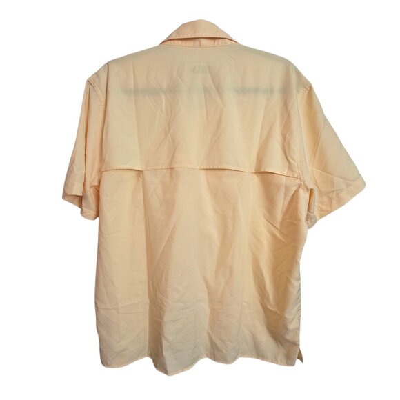Eddie Bauer Shirt Mens Medium Performance Fishing Outdoor Vented Butter Yellow - Picture 6 of 16